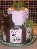 Sage and Expresso Bridal Shower Cake