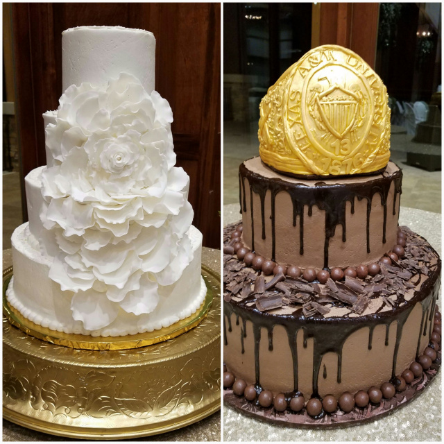 Aggie Ring and Rose Petal Cake