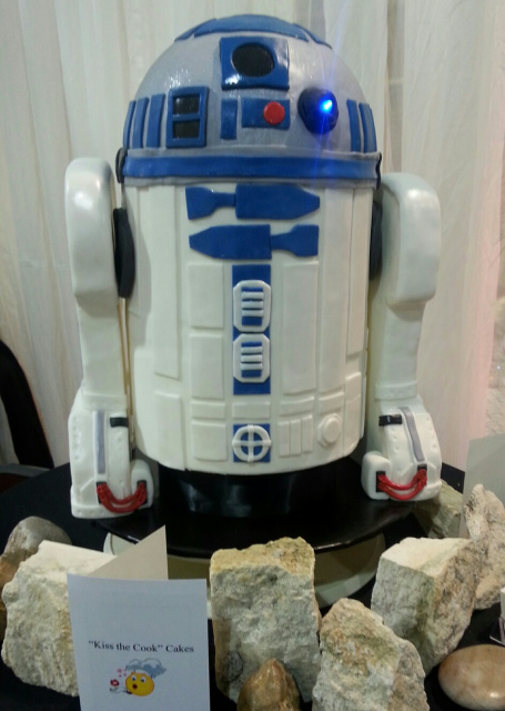 R2D2 Inspired 3-D Cake