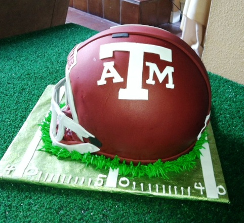 Aggie Helmet Cake